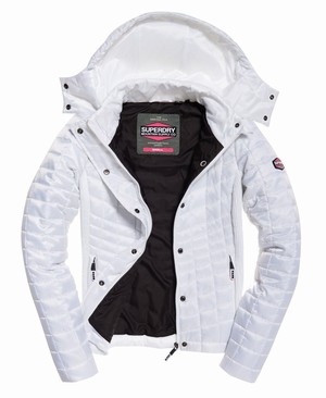 Superdry Nova Box Quilt Fuji Női Kabát Fehér | RCXKU2841